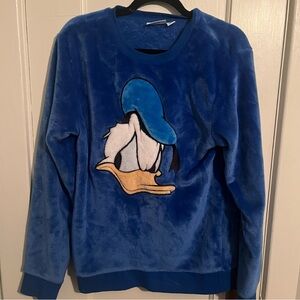 Disney parks Donald Duck plush pullover sweatshirt rare
